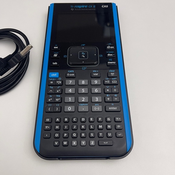 TESTED Texas Instruments TI Nspire CX II CAS With Charger & Cover - Picture 2 of 8